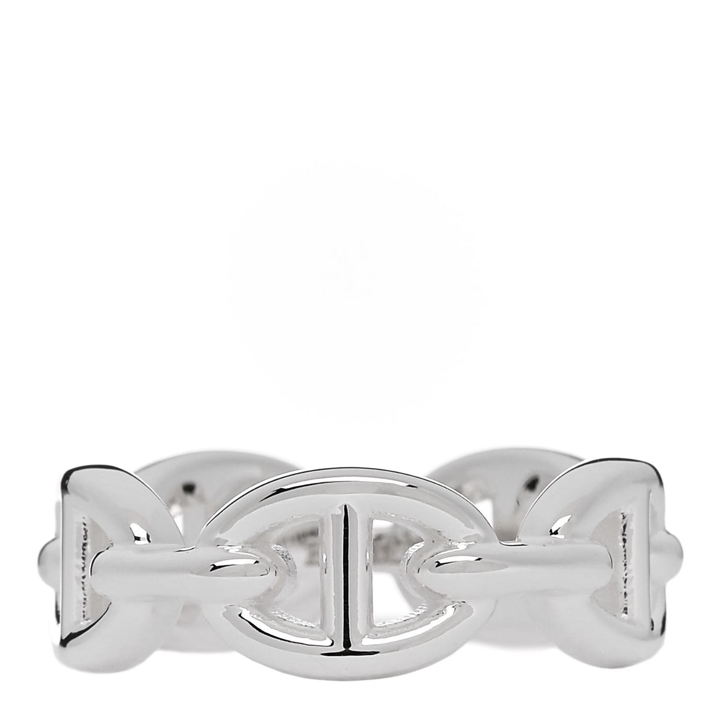 Sterling Silver PM Chaine d'Ancre Enchainee Band Ring 51 5.75