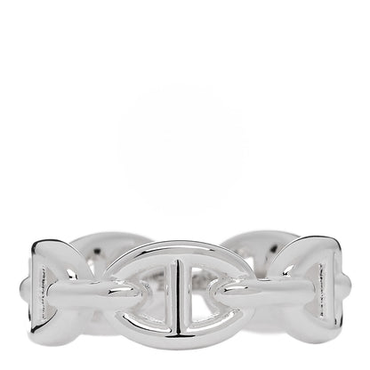 Hermes Sterling Silver PM Chaine d'Ancre Enchainee Band Ring 51 5.75 1 of 9