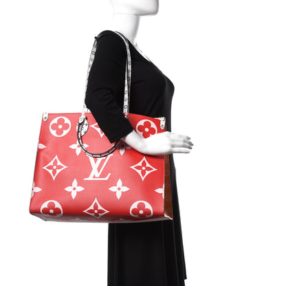 Louis Vuitton Monogram Giant Onthego GM Rouge Rose 2 of 10