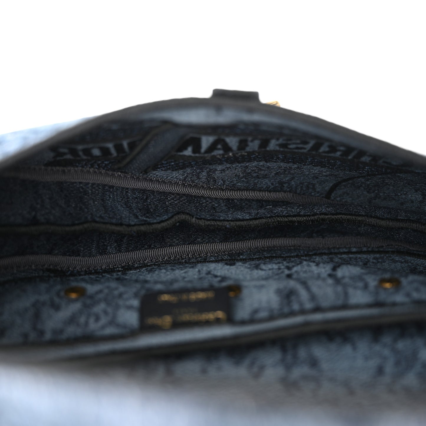 Denim Flowers Embroidered Saddle Bag Blue
