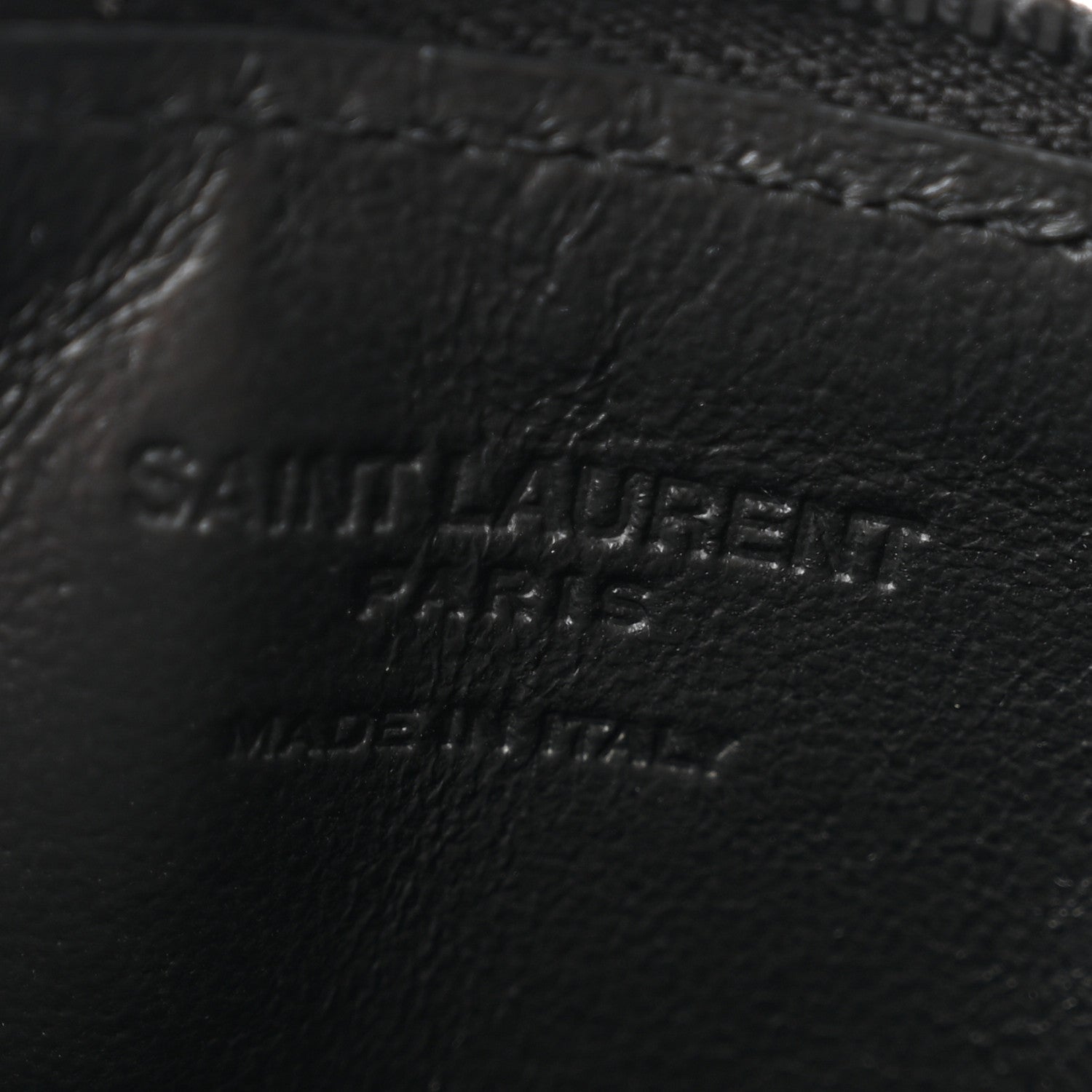 Saint Laurent Calfskin Leopard Print Monogram 5 Fragments Zip Pouch Card Holder 6 of 8