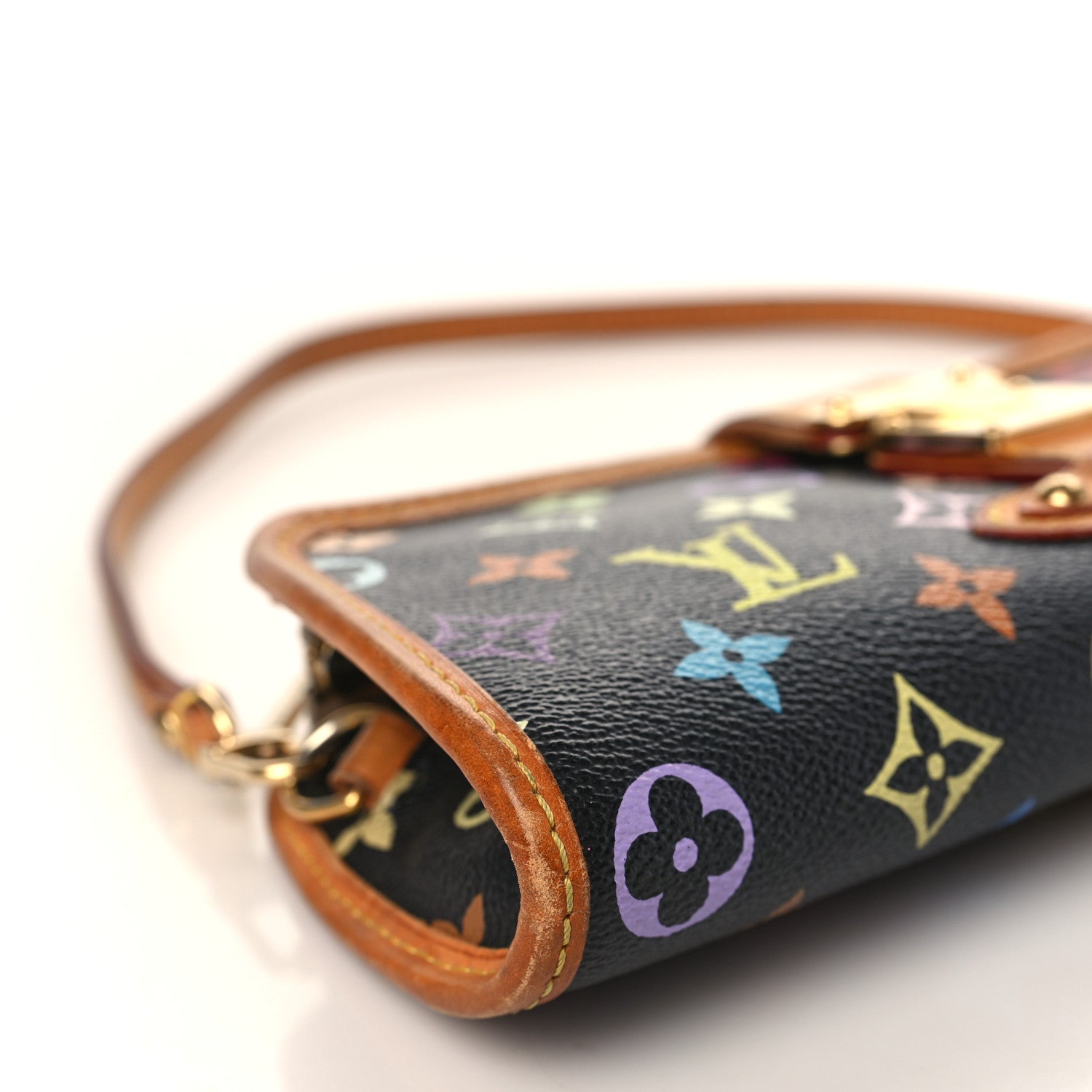 Louis Vuitton Monogram Multicolor Shirley Black 7 of 9
