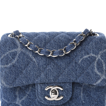 Chanel Denim CC Quilted Mini Square Flap Blue 10 of 11