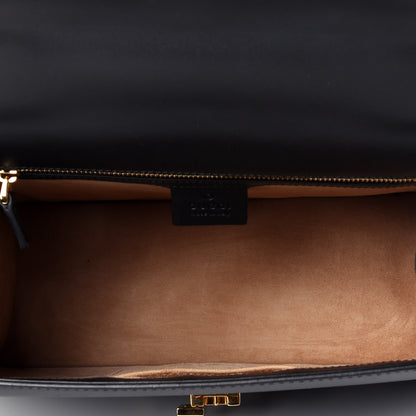 Gucci Calfskin Medium Sylvie Top Handle Bag Black 6 of 10