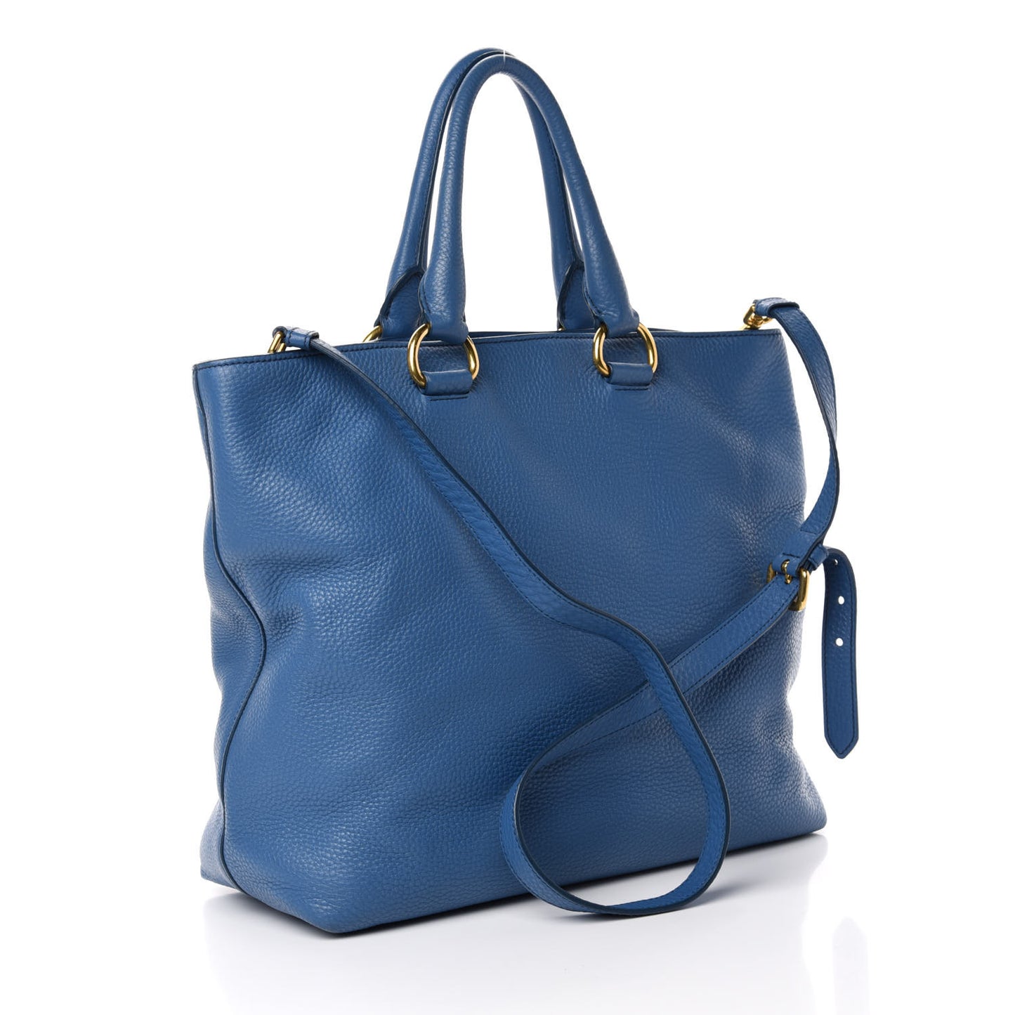 Vitello Phenix Tote Azzurro