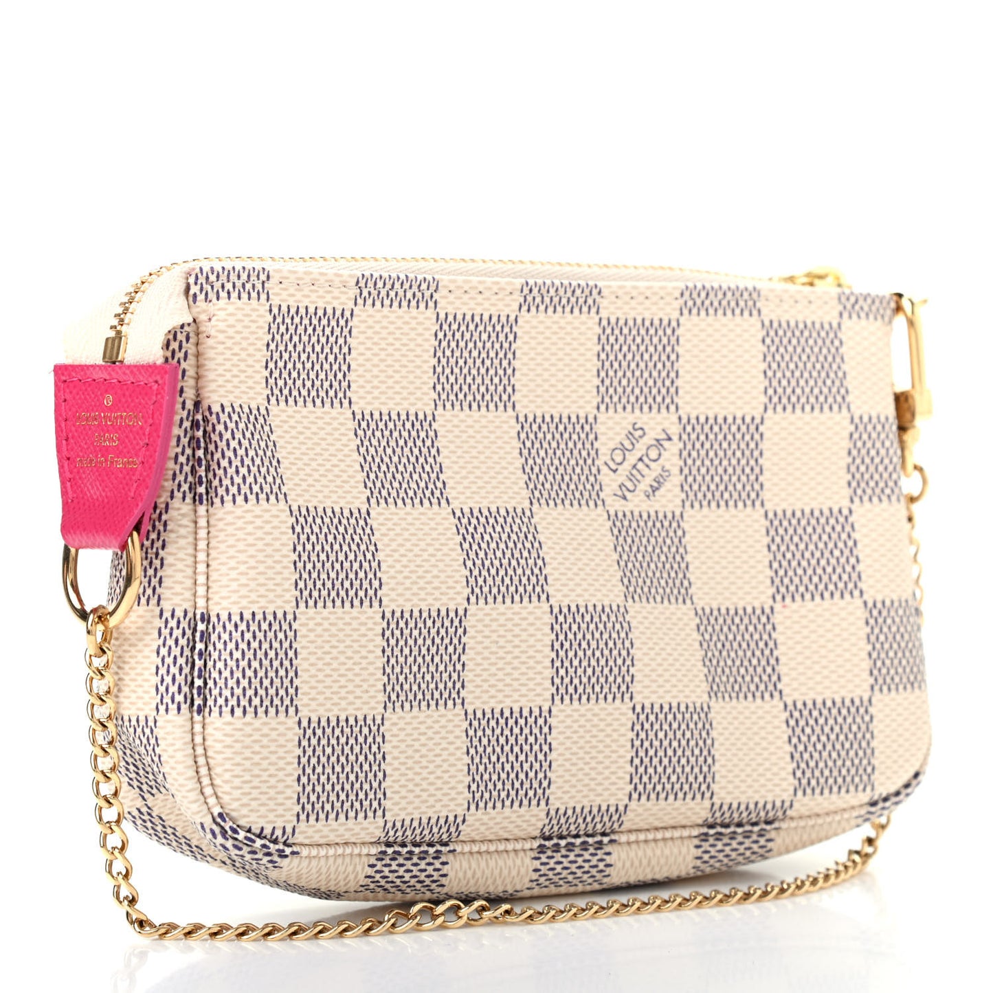 Damier Azur 2021 Christmas Animation Hollywood Mini Pochette Accessories Fuchsia