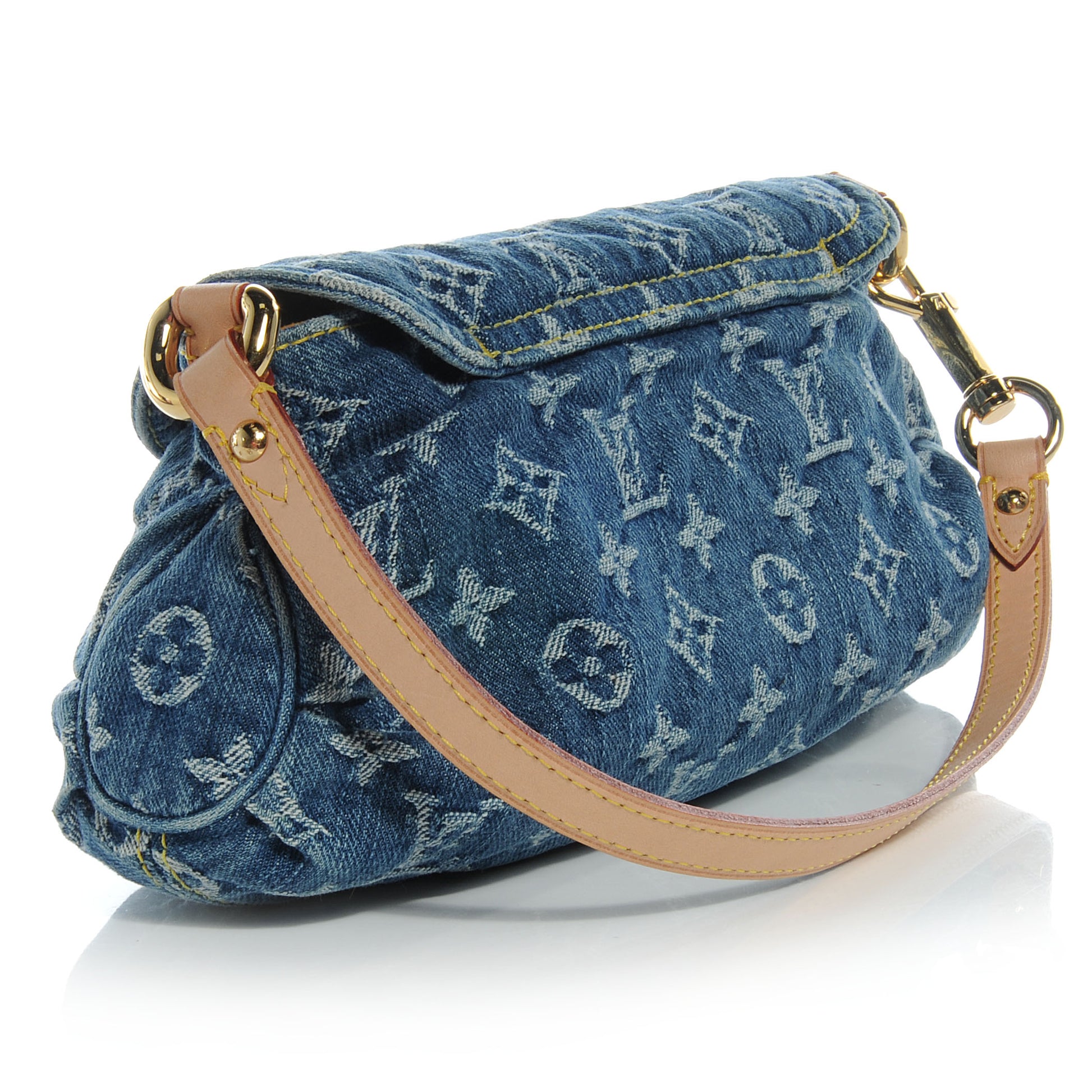 Louis Vuitton Monogram Denim Mini Pleaty Blue 3 of 8