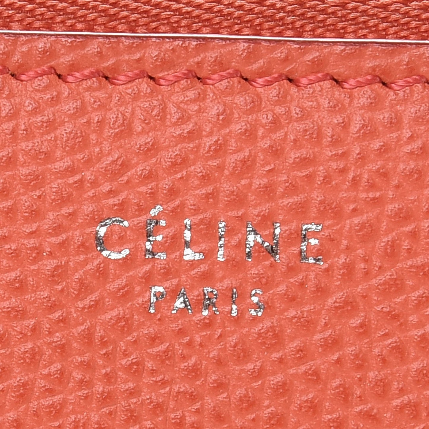 Drummed Calfskin Large Zip Around Multifunction Wallet Coral
