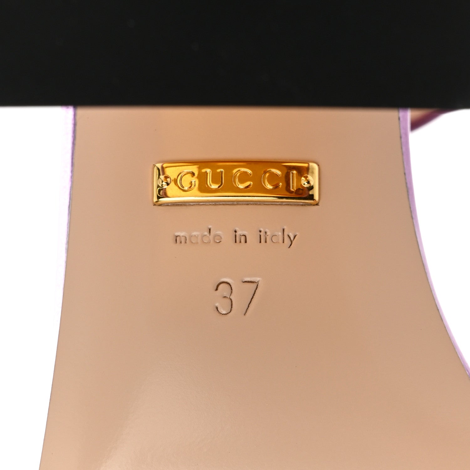 Gucci Metallic Nappa Horsebit Cross Strap 95mm Sandals 37 Violet 8 of 9