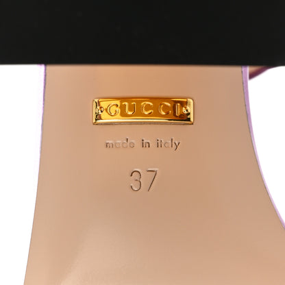 Gucci Metallic Nappa Horsebit Cross Strap 95mm Sandals 37 Violet 8 of 9