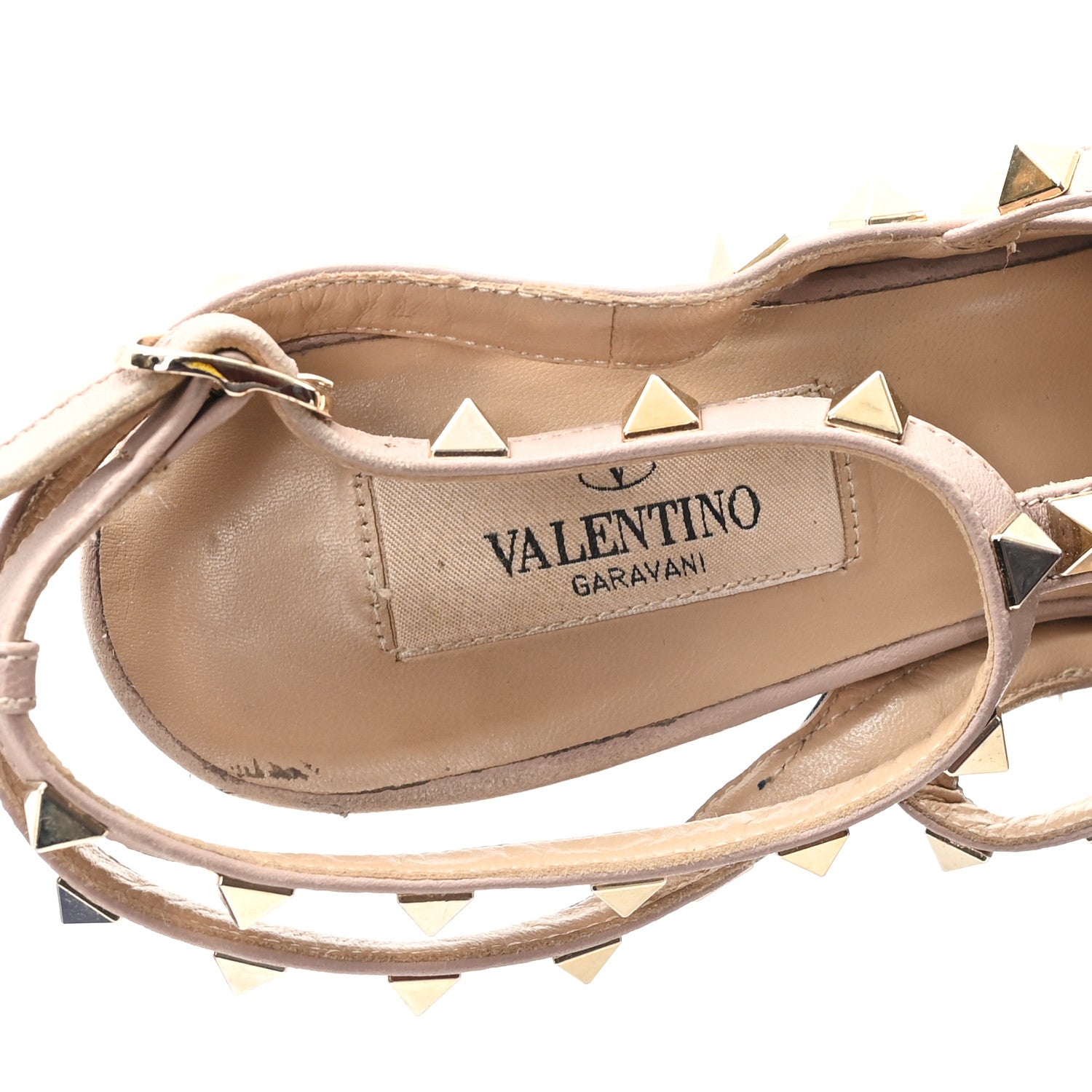 Valentino Garavani Calfskin Nappa Rockstud Ankle Strap 100mm Pumps 37.5 Marine Poudre 8 of 9