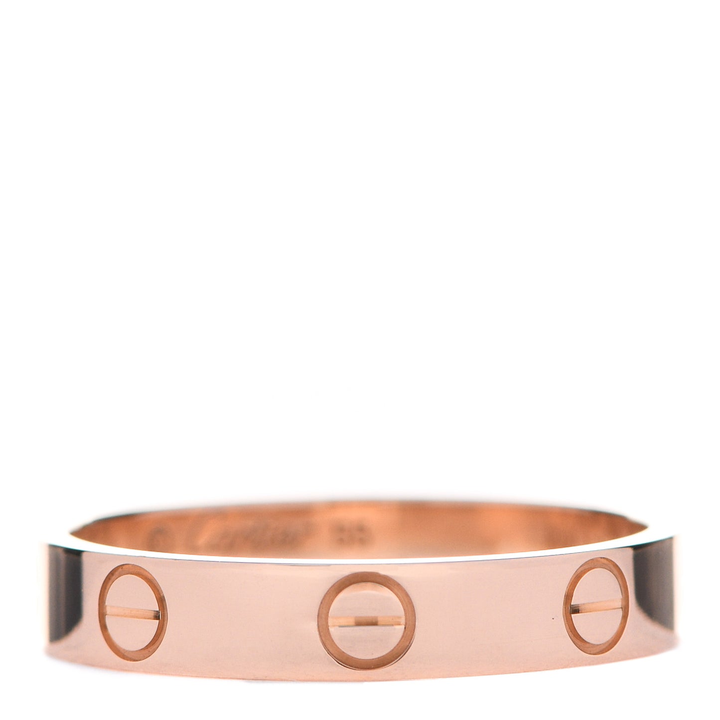 18K Pink Gold 3.5mm LOVE Wedding Band Ring 55 7.25