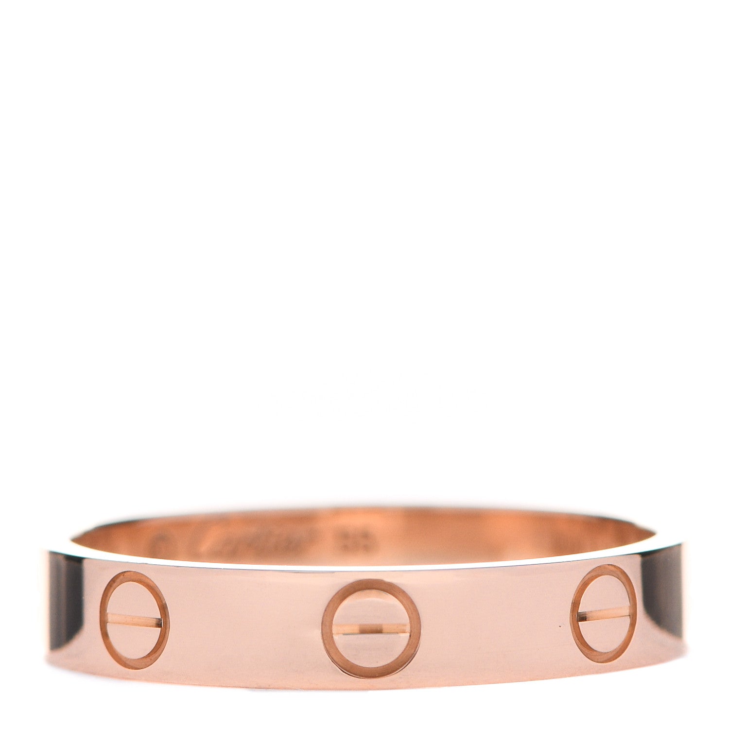 Cartier 18K Pink Gold 3.5mm LOVE Wedding Band Ring 55 7.25 1 of 5