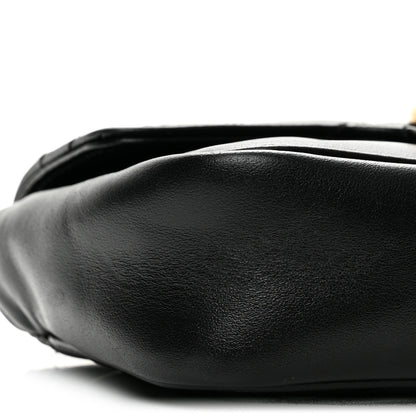 Gucci Calfskin Matelasse Super Mini GG Marmont Shoulder Bag Black 8 of 12