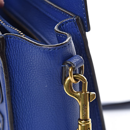 Celine Drummed Calfskin Nano Luggage Indigo 25 of 28