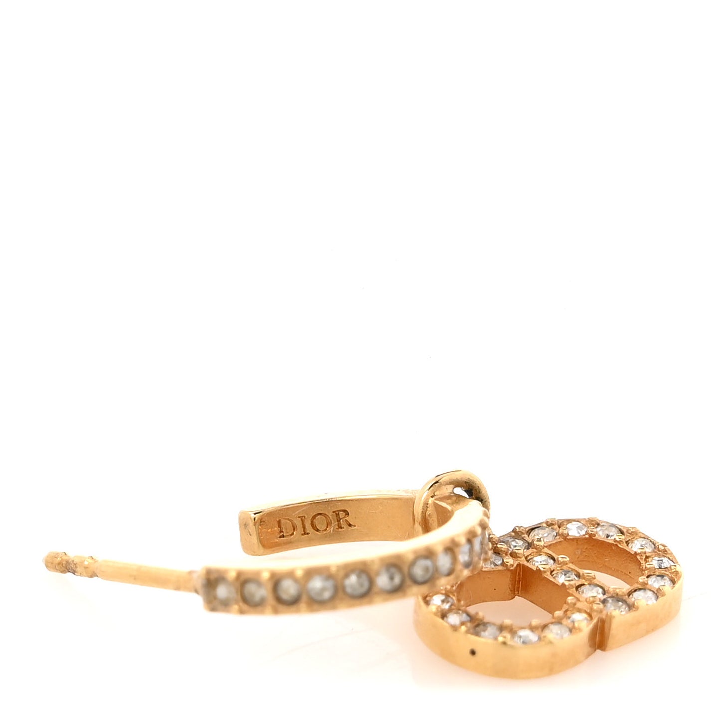 Crystal Clair D Lune Earrings Gold