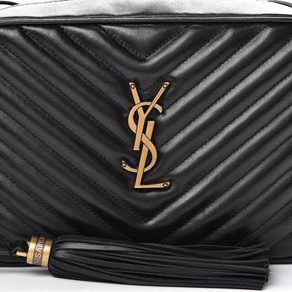 Saint Laurent Calfskin Matelasse Monogram Lou Camera Bag Black 7 of 12