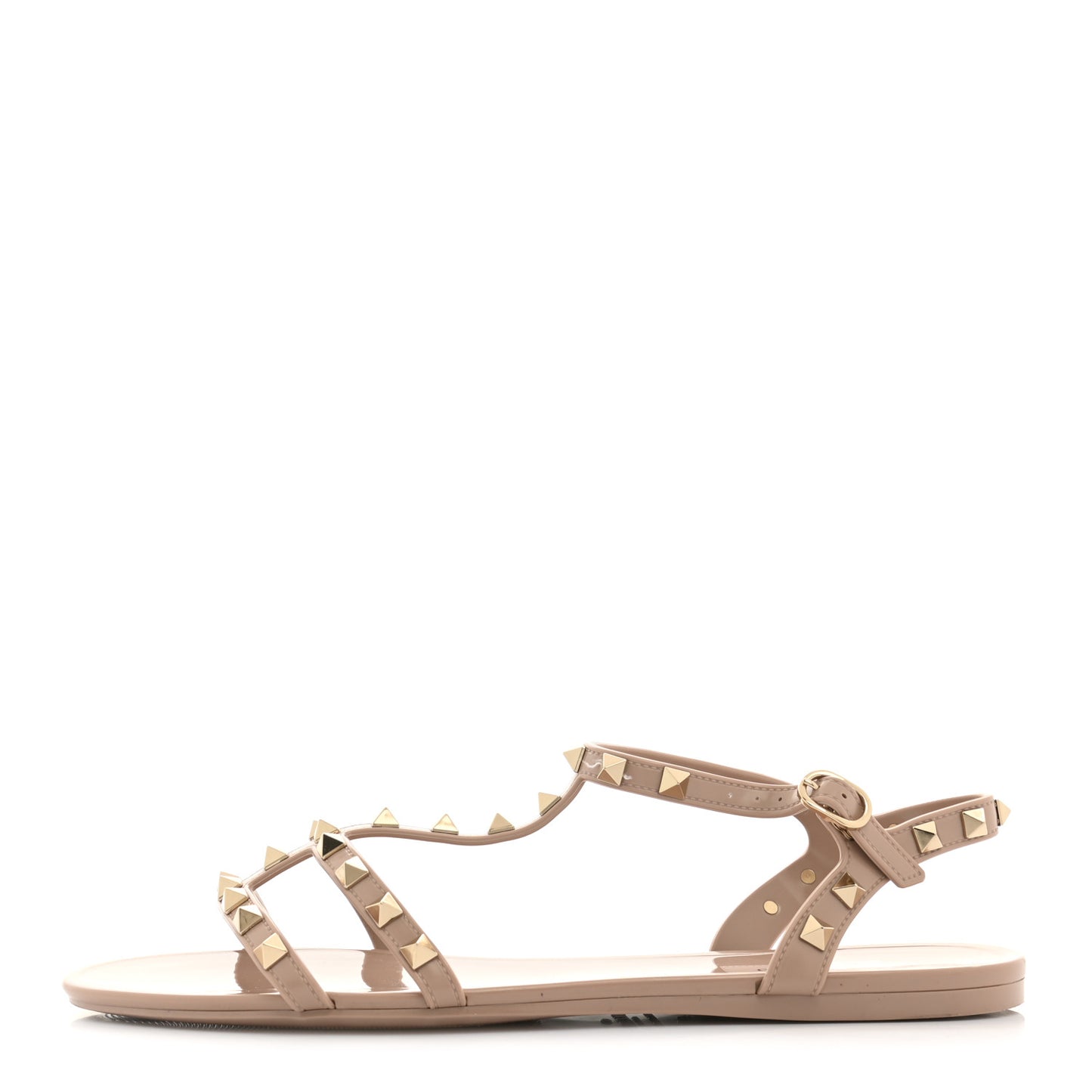 PVC Jelly Rockstud Caged Sandals 41 Poudre