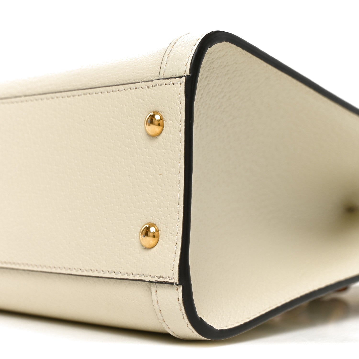 Gucci Textured Dollar Calfskin Web Small Diana Tote Bag Mystic White 10 of 10