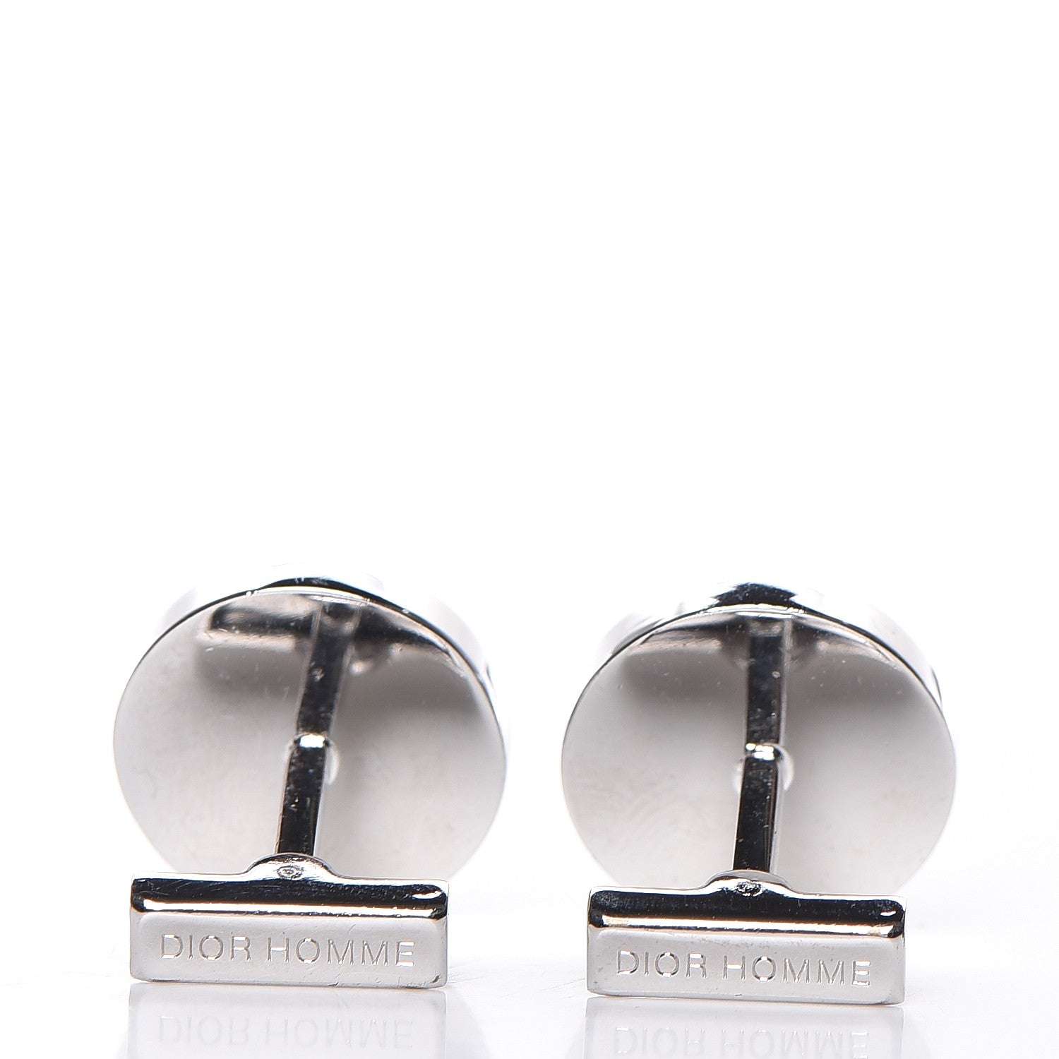Christian Dior Homme Lacquer Bee Cufflinks Palladium 4 of 7