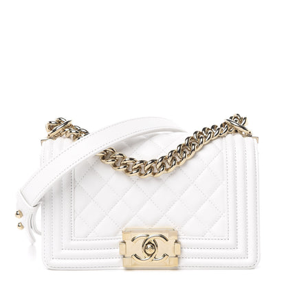 Chanel Lambskin Quilted Small Boy Flap White 1 of 10