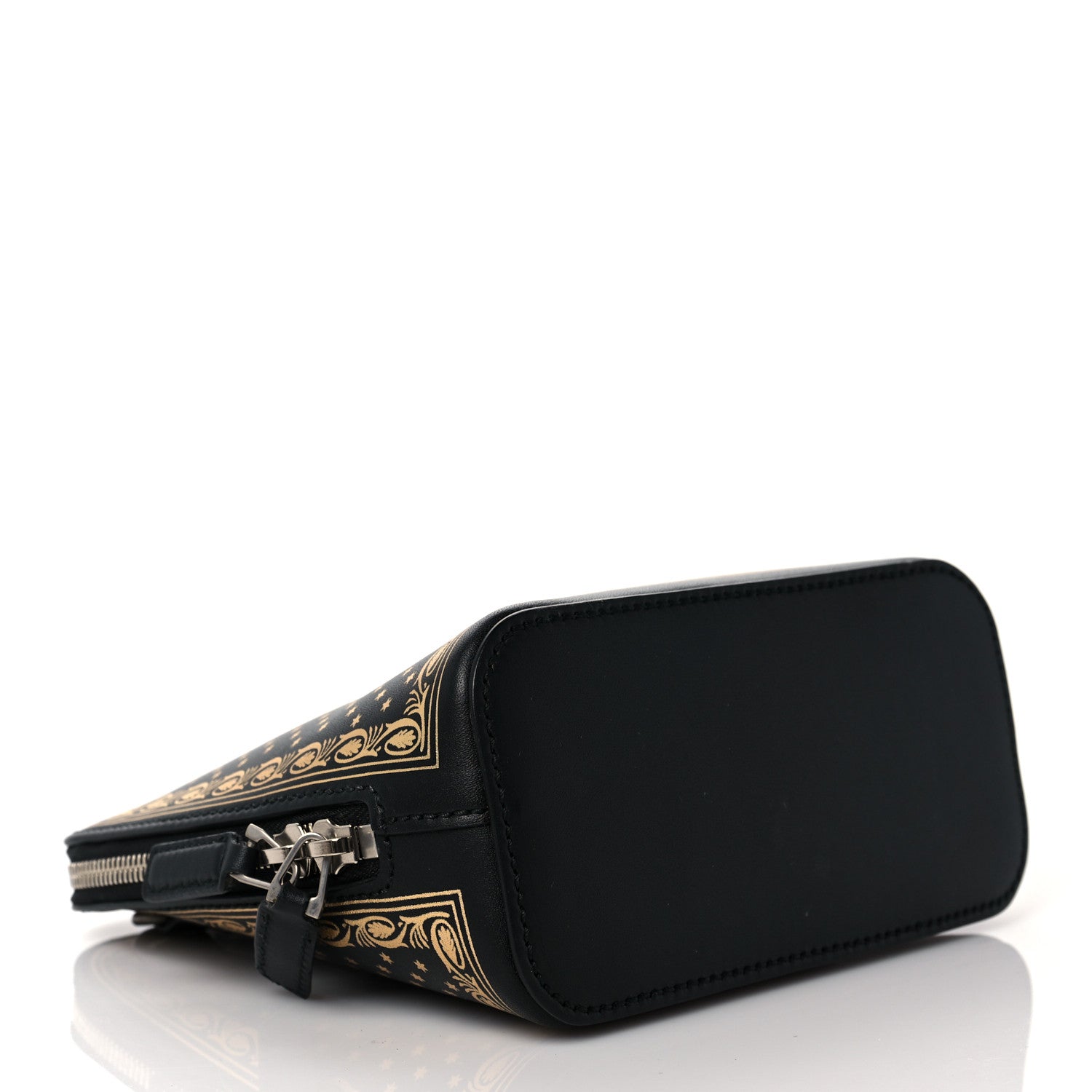 Gucci X SEGA Calfskin GUCCY Stars Mini Dome Shoulder Bag Black Gold 5 of 9