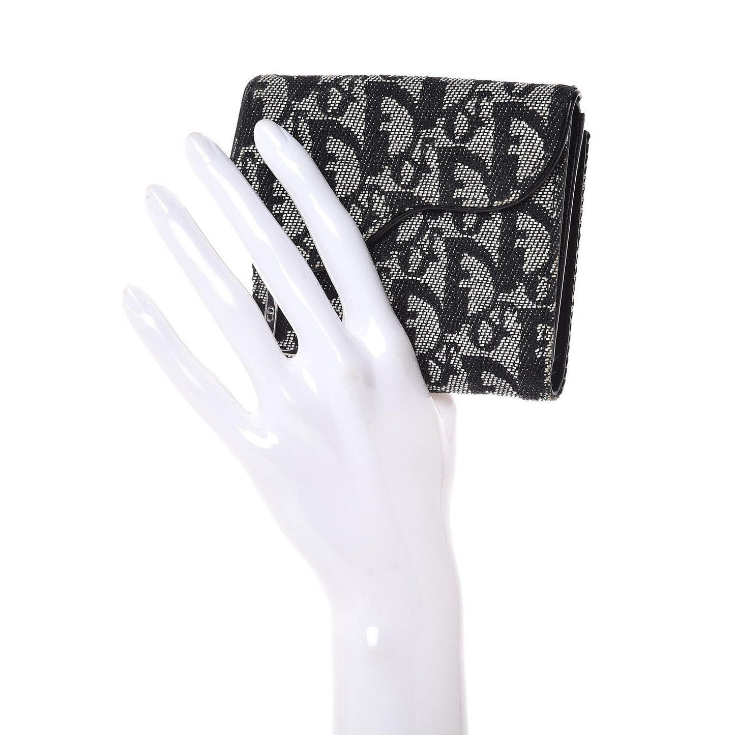 Monogram Compact Saddle Wallet Black