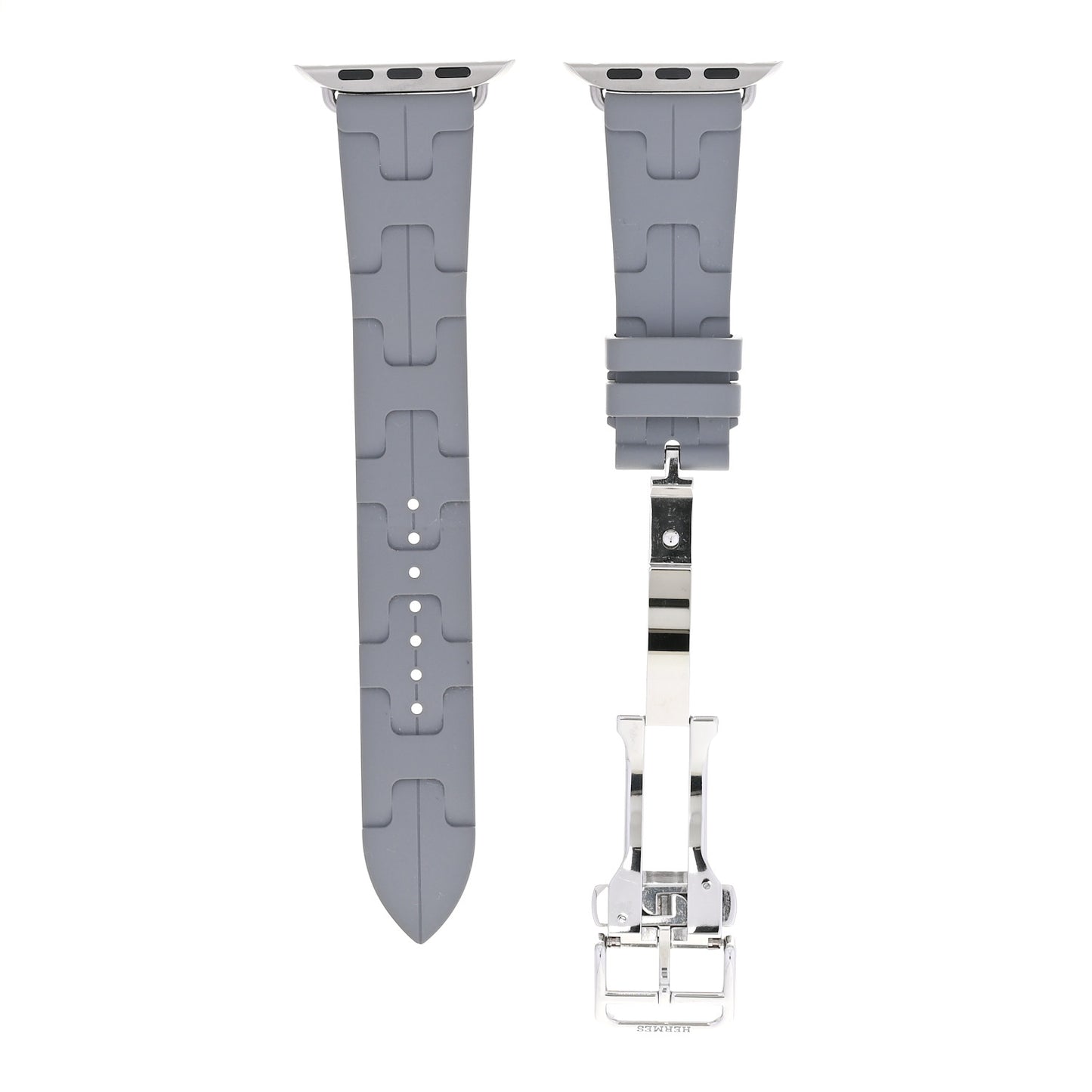 Rubber 42mm Deployment Buckle Kilim Apple Watch Single Tour Band Gris