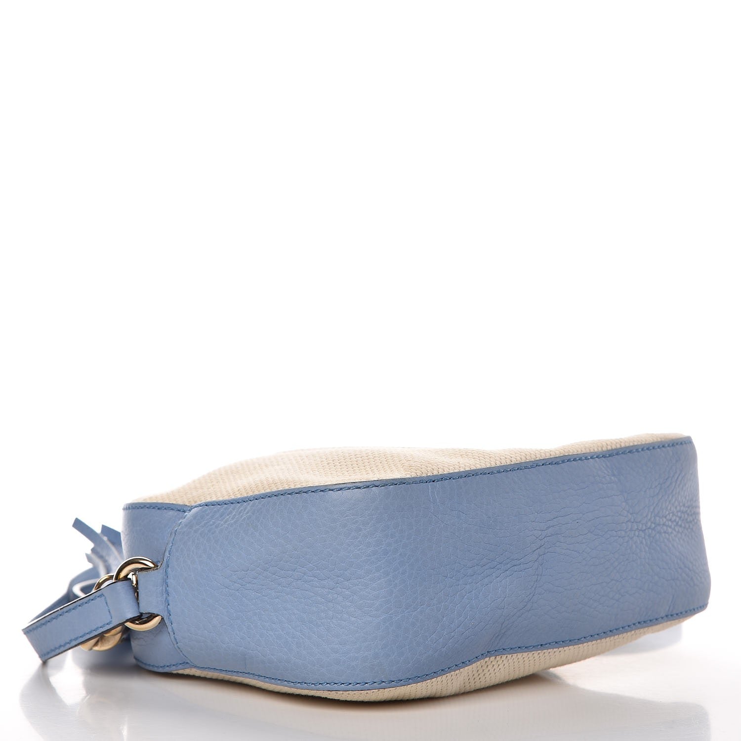 Gucci Pebbled Calfskin Canvas Soho Disco Bag Mineral Blue 4 of 9