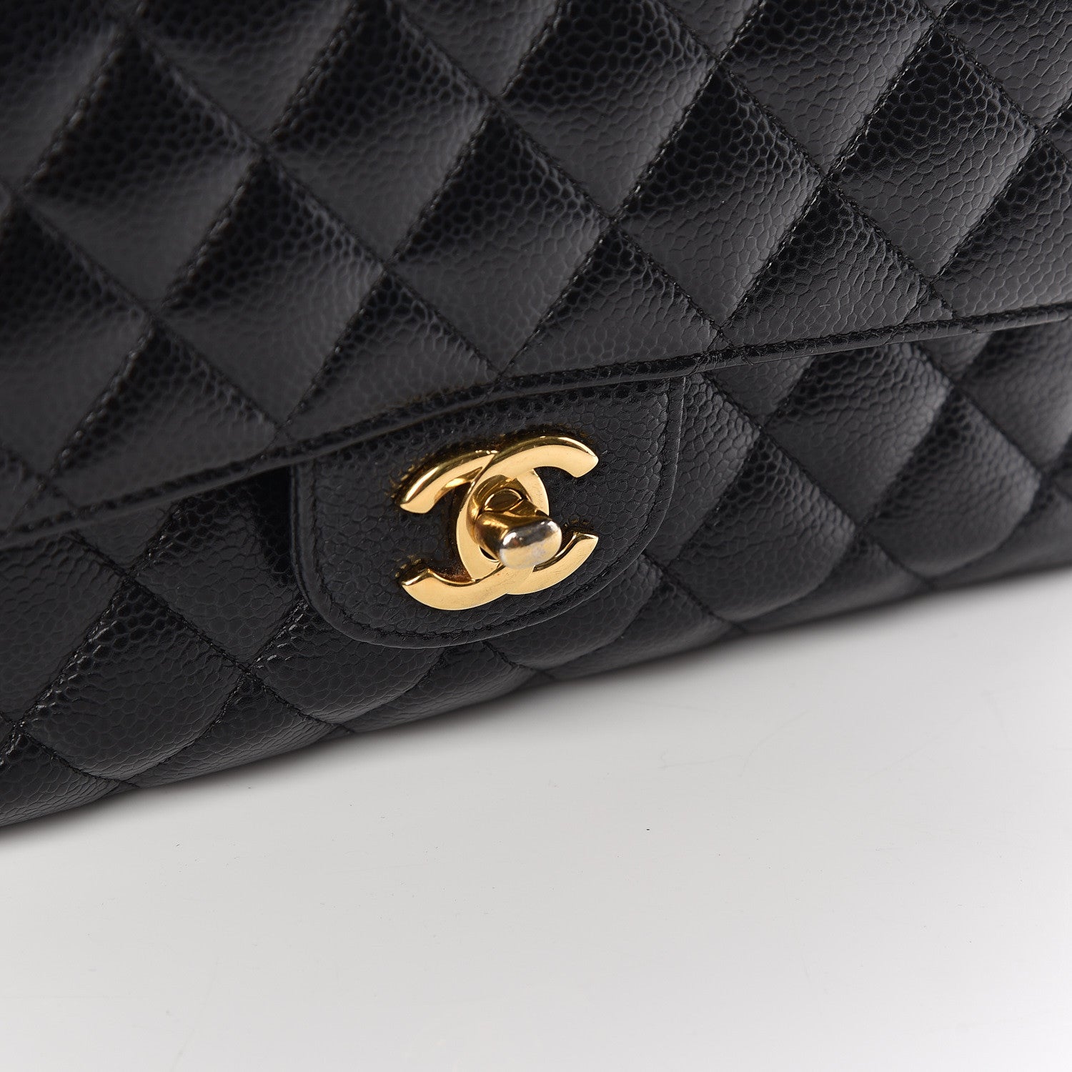 Chanel Caviar Quilted Medium Double Flap Black 12 of 17