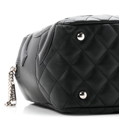Chanel Calfskin Quilted Large Cambon Bowler Black 9 of 10