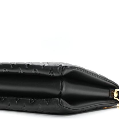 Louis Vuitton Lambskin Embossed Monogram Coussin MM Black 11 of 12