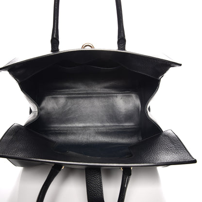 Balenciaga Grained Calfskin M Tube Round Tote Black 5 of 19