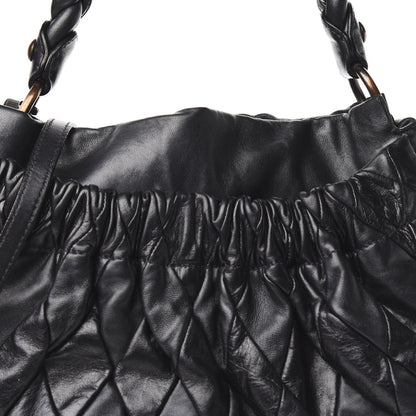 Miu Miu Nappa Matelasse Tote Black 10 of 10
