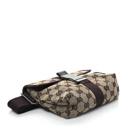 Gucci GG Monogram Buckle Belt Bag Dark Brown 4 of 9