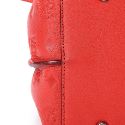 MCM Calfskin Ottomar Monogram Large Essential Tote Viva Red 15 of 16