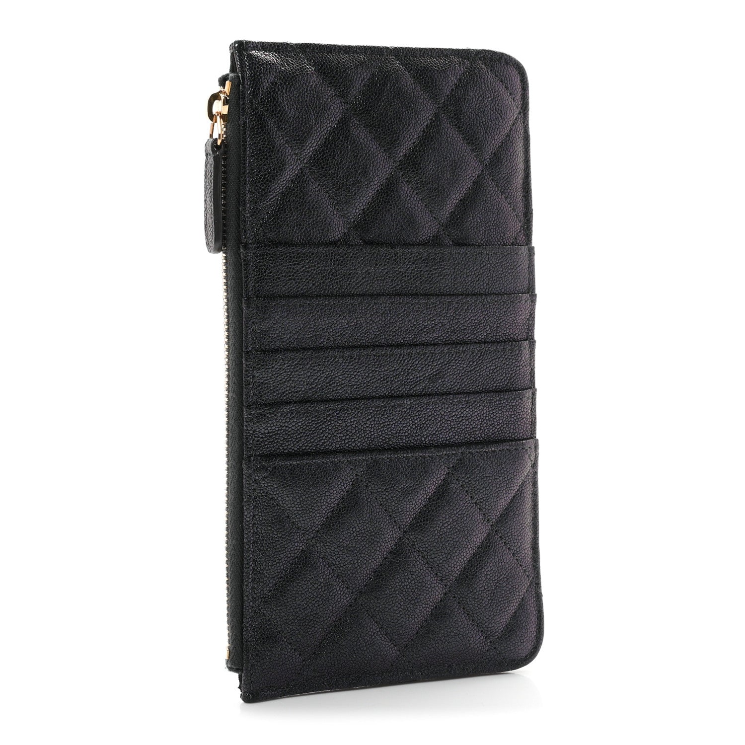 Chanel Iridescent Caviar Quilted Classic iPhone Pouch Black 3 of 8