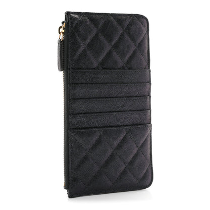 Chanel Iridescent Caviar Quilted Classic iPhone Pouch Black 3 of 8