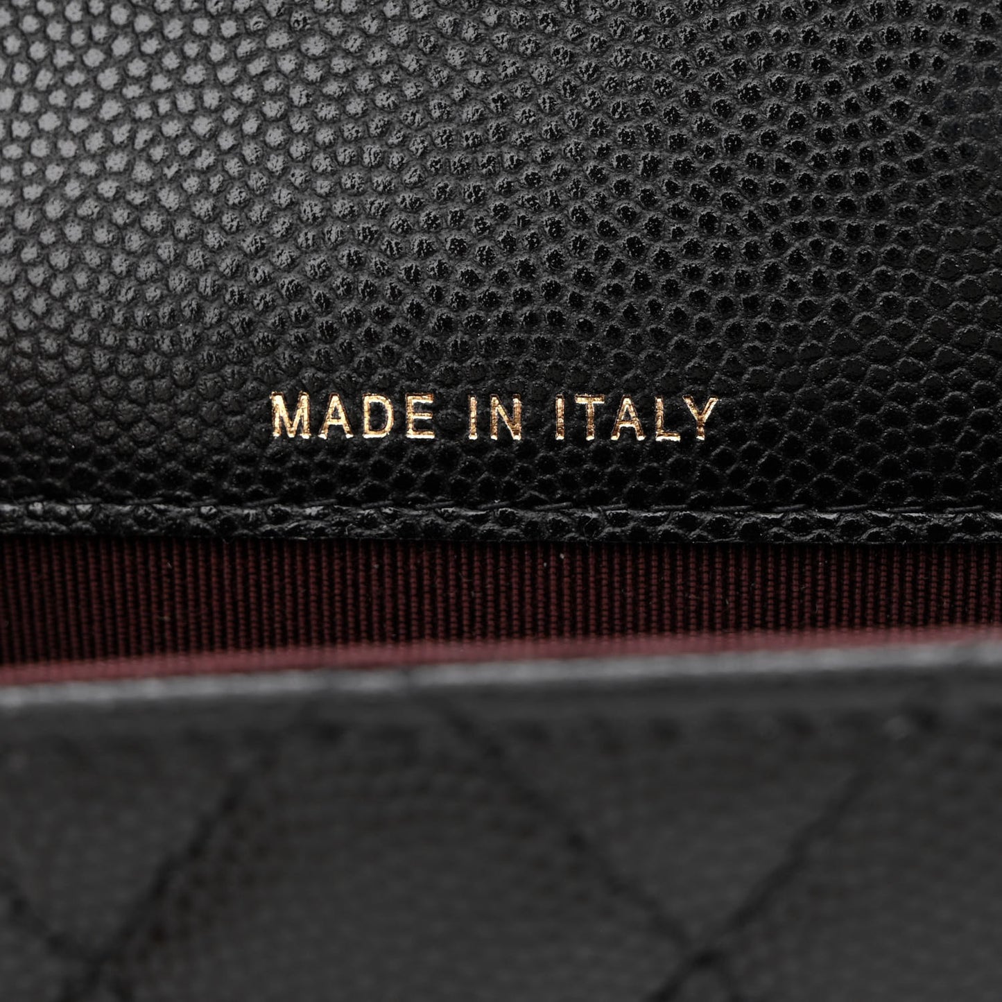 Caviar Quilted Mini Clutch With Chain Black