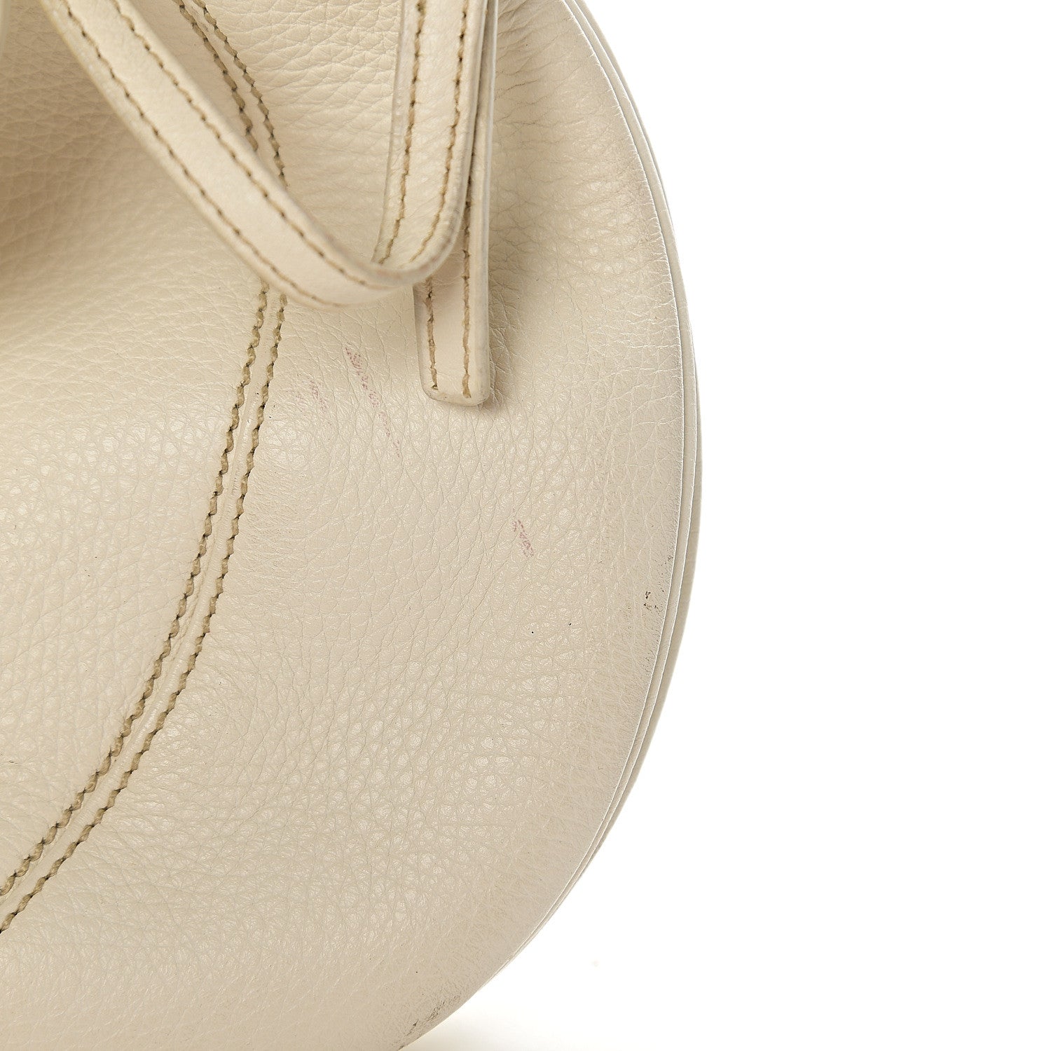 Prada Vitello Daino Metal Bar Top Handle Shoulder Bag White 10 of 18