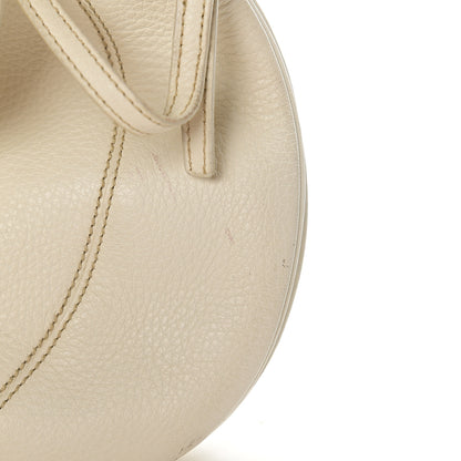 Prada Vitello Daino Metal Bar Top Handle Shoulder Bag White 10 of 18