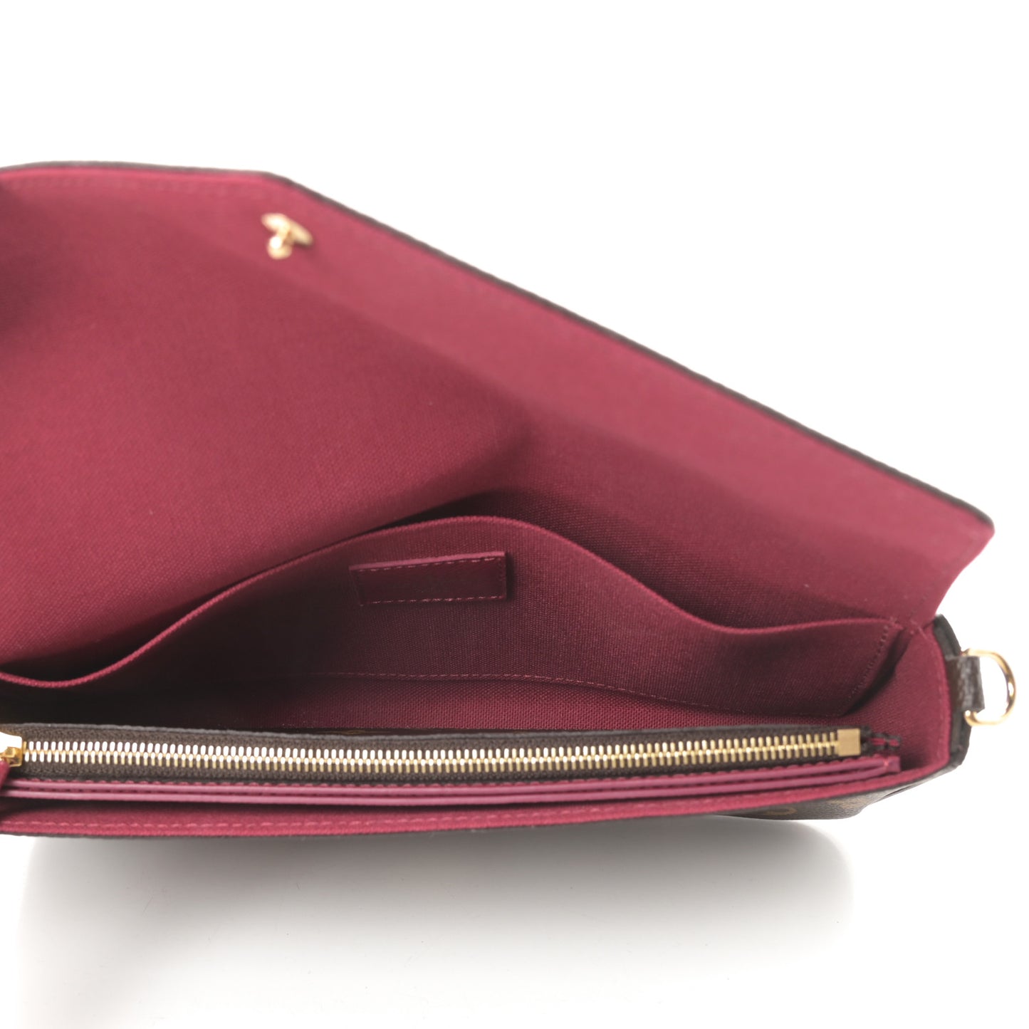 Monogram Pochette Felicie Chain Wallet Fuchsia