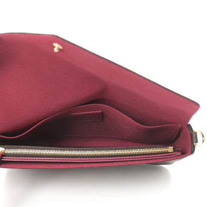 Louis Vuitton Monogram Pochette Felicie Chain Wallet Fuchsia 5 of 15