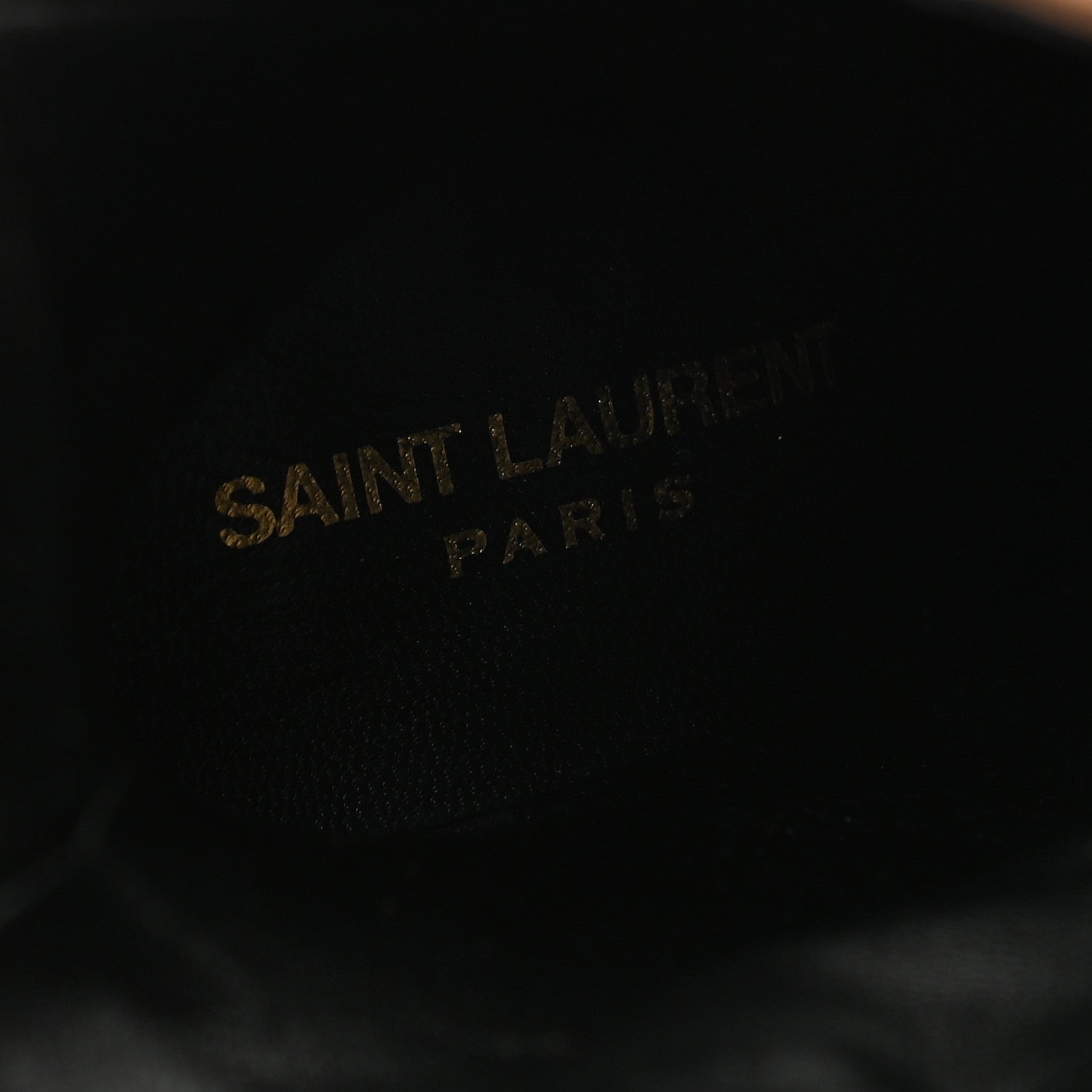 Saint Laurent Suede Joplin Buckle Booties 36.5 Land 13 of 14