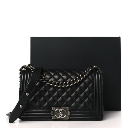 Chanel Caviar Quilted Medium Boy Flap Black 11 of 11