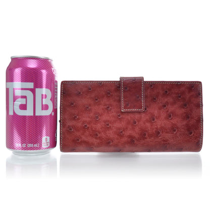 Gucci Ostrich Indy Continental Wallet Red 2 of 8