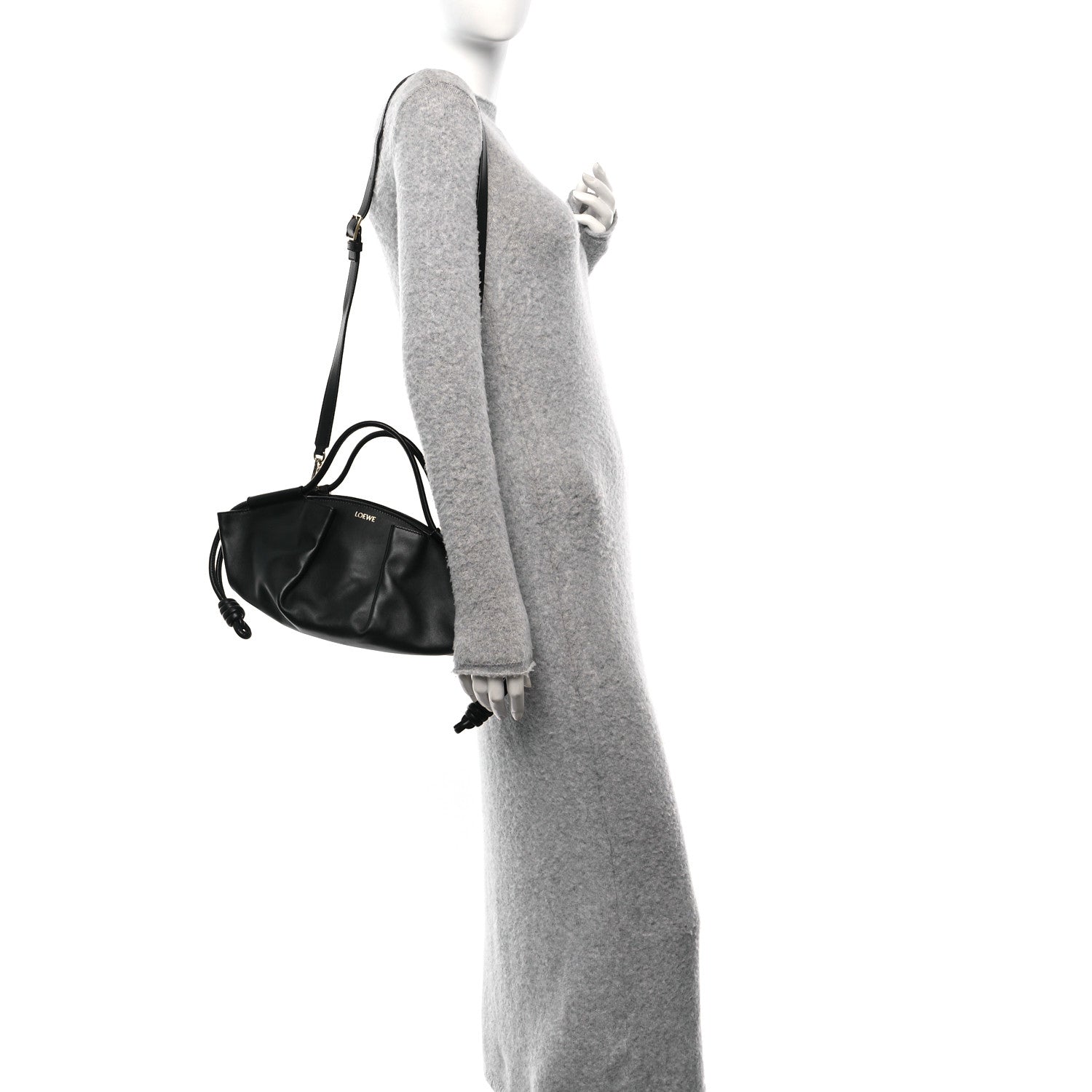 Loewe Shiny Nappa Calfskin Small Paseo Bag Black 2 of 9