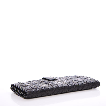 Bottega Veneta Nappa Intrecciato Embossed Continental Wallet Black 4 of 8