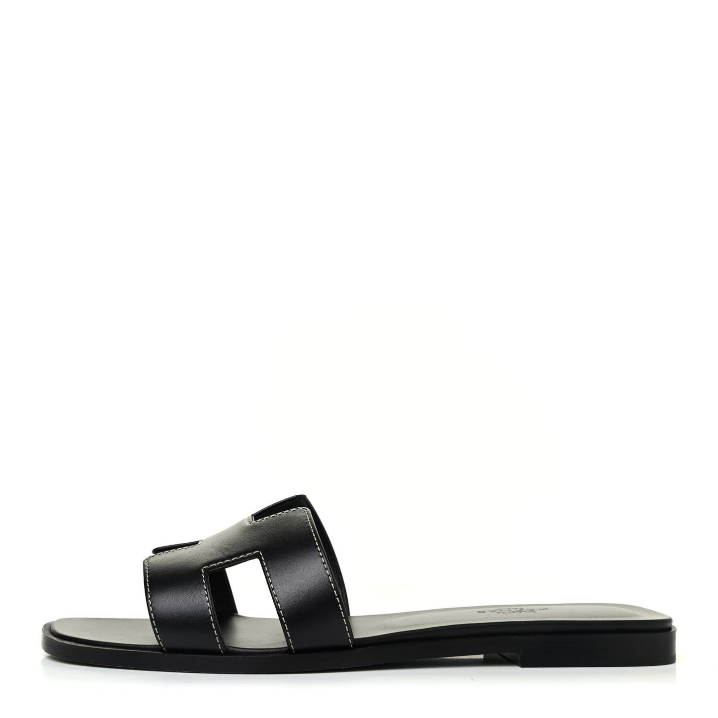 Box Calfskin Oran Sandals 38.5 Black