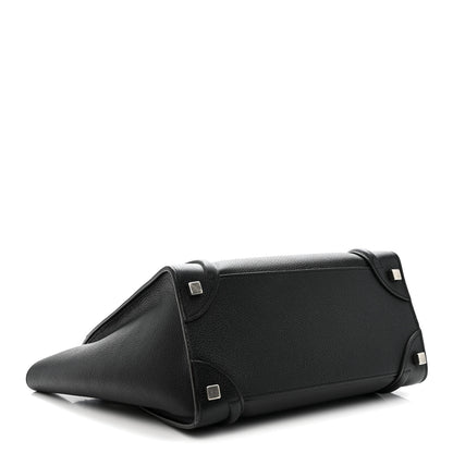 Celine Drummed Calfskin Micro Luggage Black 3 of 9